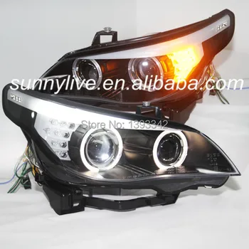 

For BMW original car without HID kit E60 523i 525i 530i Head Light LED Angel Eyes 2004-2008 Year