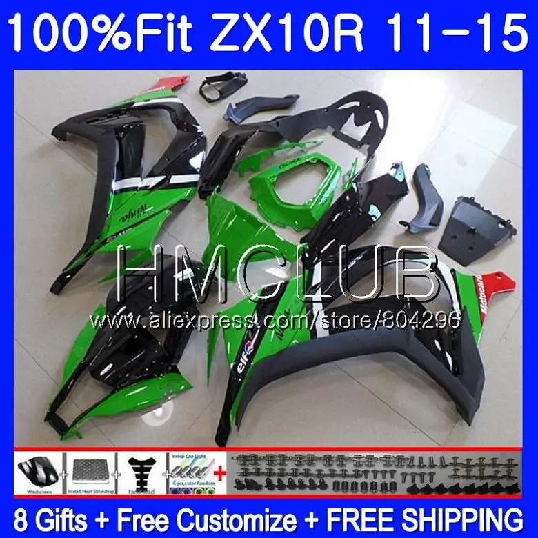 

Injection For KAWASAKI NINJA ZX 10 R ZX10R 11 12 13 14 15 41HM18 ZX 10R 1000 ZX-10R 2011 2012 2013 2014 2015 frame green Fairing