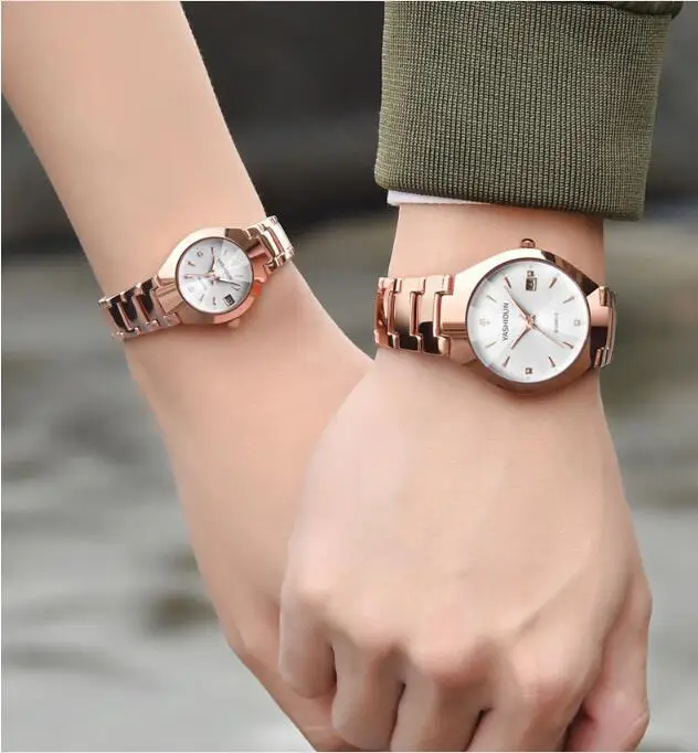 

Brand Lover Watch Pair Waterproof Men watch Women Couples Lovers Watches Quartz Wristwatches Bracelet Clock Relogio Feminino