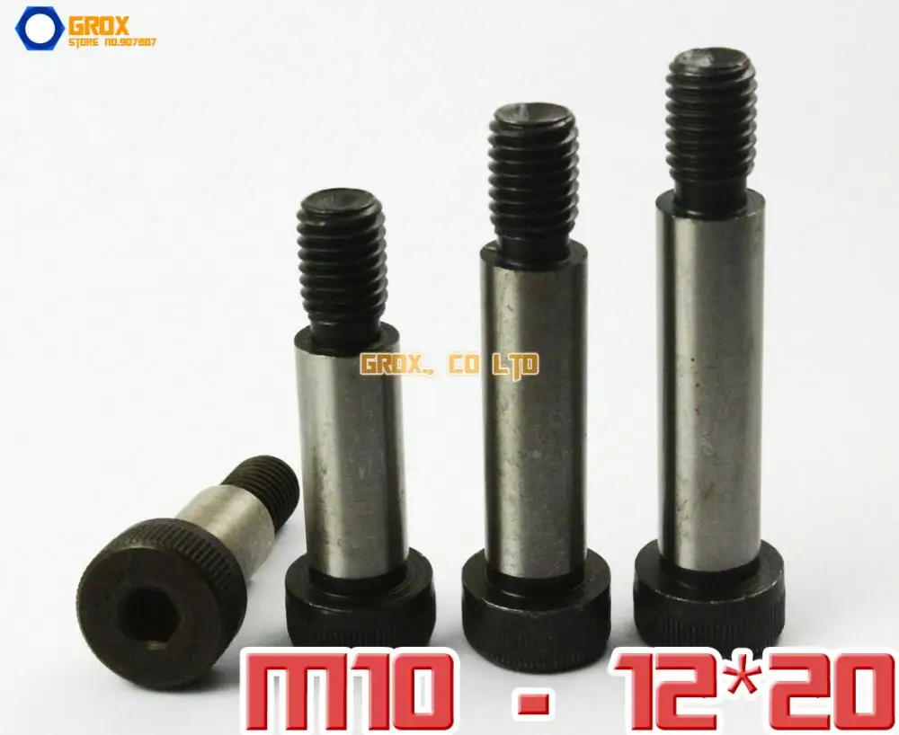

5 Pieces M10 Threaded 12 x 20mm 12.9 Grade Alloy Steel Hexagon Socket Head Shoulder Screw Bolt