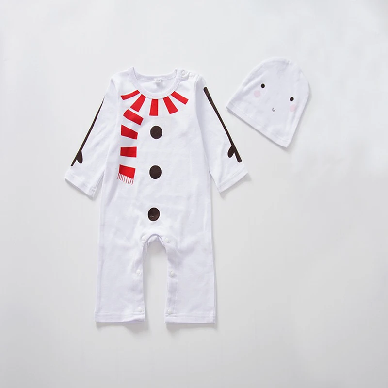 Для новорожденных Комбинезоны Детская одежда Roupas Bebe хлопковая футболка с длинными рукавами милый, детский головной убор, кепка бейсболка Комбинезоны для маленьких мальчиков Одежда для детей на зиму