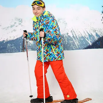 

Waterproof Index 15000mm Warm Coat Sporty Ski Suit Windproof Boy Jackets Kids Clothes Sets Children Outerwear For 3-16 Years Old