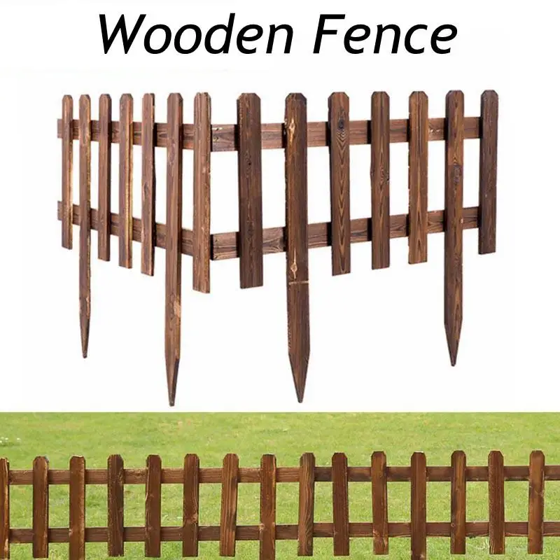 

Garden Fence Wooden Lawn Edging Plant Border Decorations Flower Bed Border