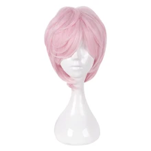 MCOSER синтетический 30 см короткий кудрявый розовый цвет волос Высокая температура волокно косплей парик WIG-658I