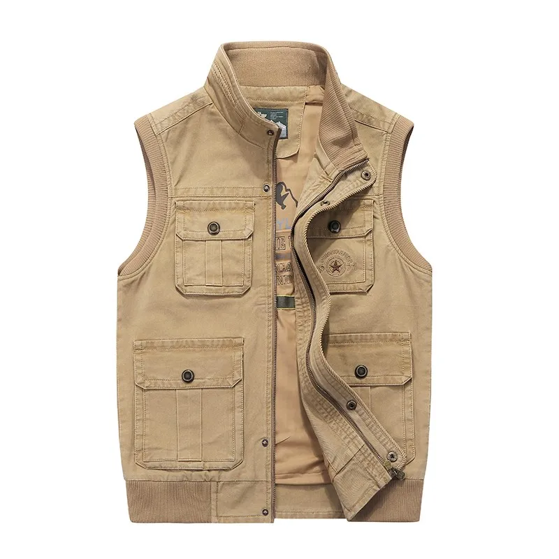 

Military tactical Vest Men Multi-pockets stand collar hunting vest 2018 Outdoor Sports Vest waistcoat