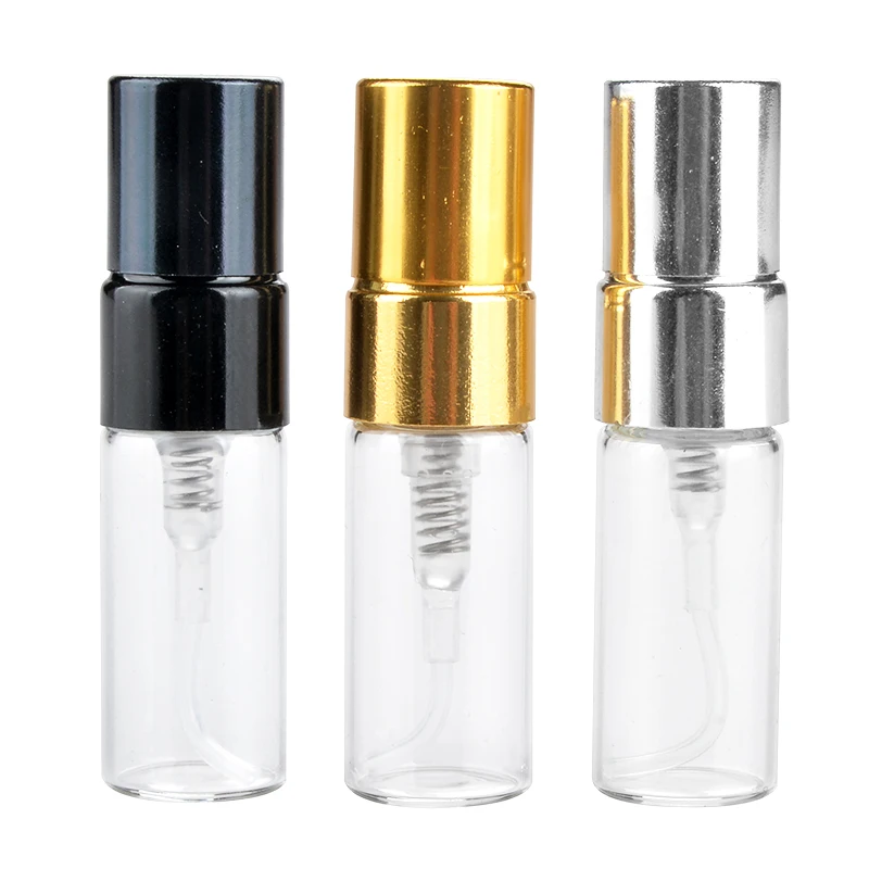 

100Pieces/Lot 2ML Parfum Verstuiver Travel Spray Bottle For Perfume Portable Empty Cosmetic Containers With Aluminium Pump