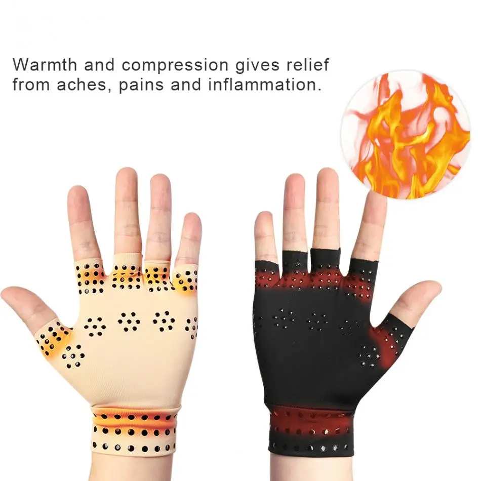 

1 Pair Arthritis Joints Braces Gloves Anti-edema Magnetic Gloves Rheumatoid Hand Pain Relief Health Compression Therapy Gloves