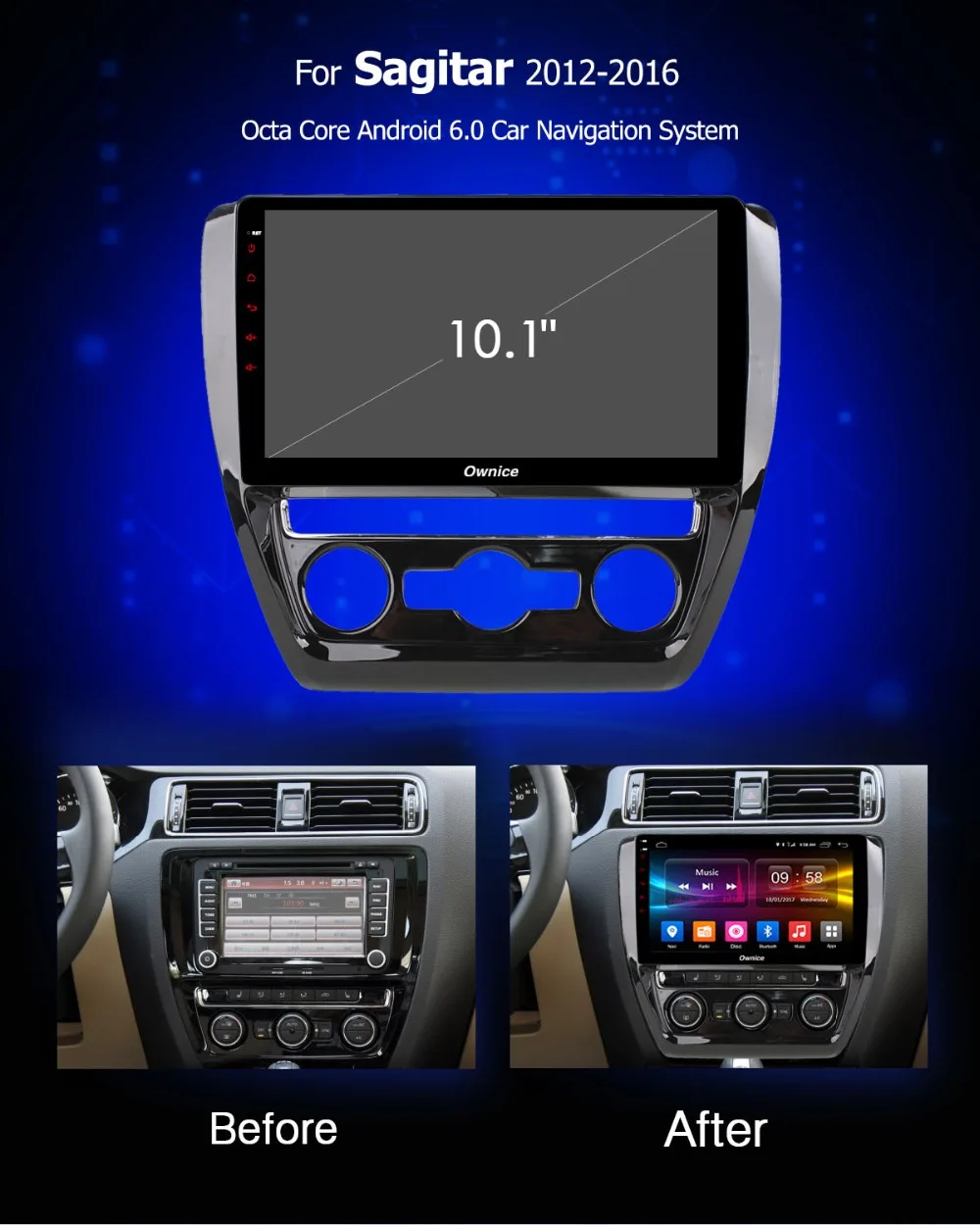 Flash Deal 10.1" IPS Octa 8 Core Android 9.0 Car DVD Player GPS Radio Unit For Volkswagen VW Sagitar 2012 2013 2014 2015 2016 carplay DSP 2