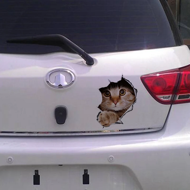 Модные автомобильные аксессуары Креативные 3D забавные персональные котята кошки имитация наклейка на автомобиль Стайлинг автомобиля