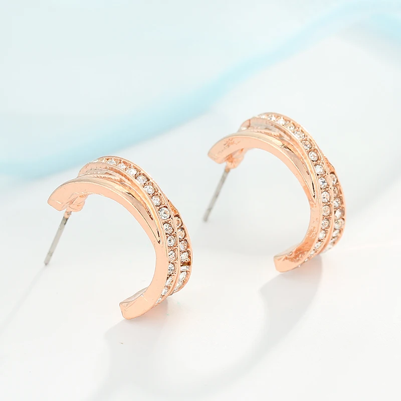 

BAOPON 2018 High Quality Pan Stud Earrings for Women Female Boucle d'oreille Crystal Earring Bijoux Jewelry Brincos Mujer