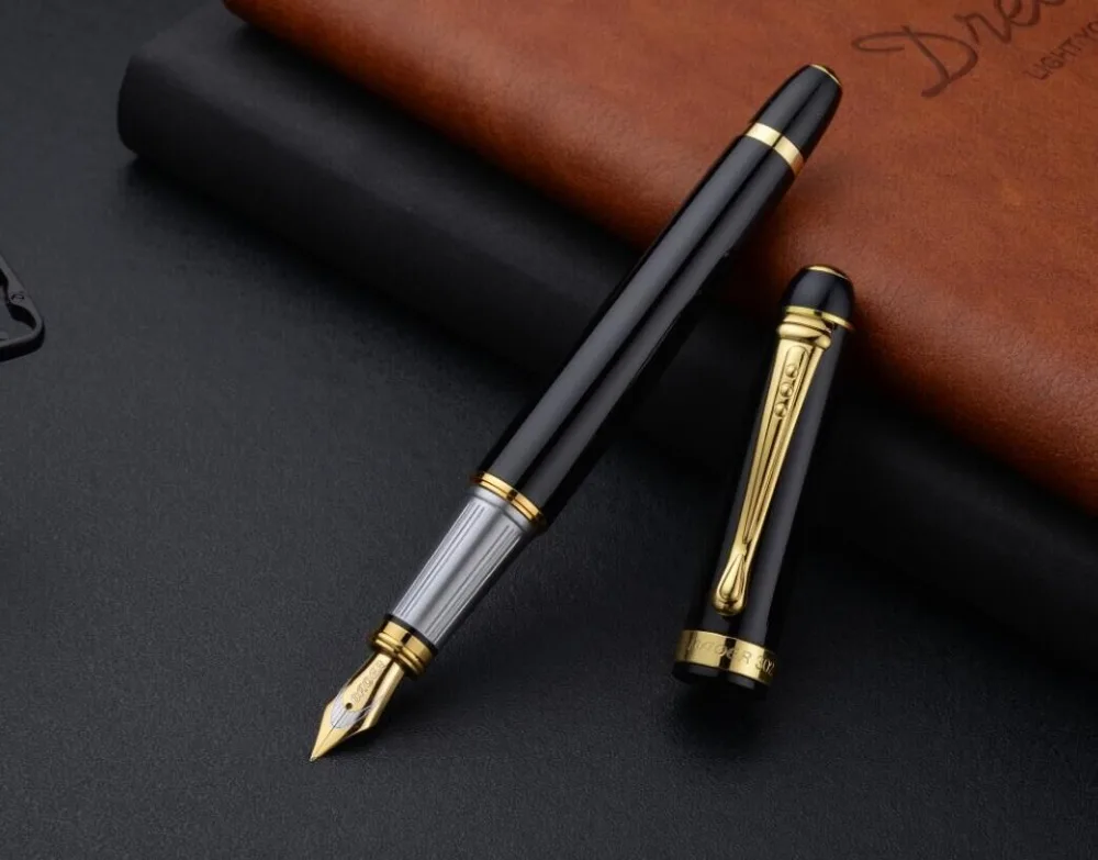 

BAOER Fountain Pen Luxury Black Ink Pen Dolma Kalem Caneta Tinteiro Pena Plumas Estilográficas Encre De Chine Pour Calligraphie