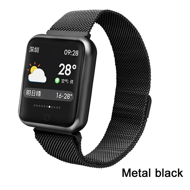 metal black Новые смарт-часы водонепроницаемые женские Bluetooth спортивные Смарт-часы беспроводные устройства для IOS Android мужские спортивные часы Reloj Inteligente - Цвет: metal black