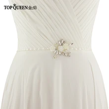 TOPQUEEN SH130 свадебные ленты с пластиковым цветком свадебный пояс ручной работы Seashell цветы элегантный тонкий пояс