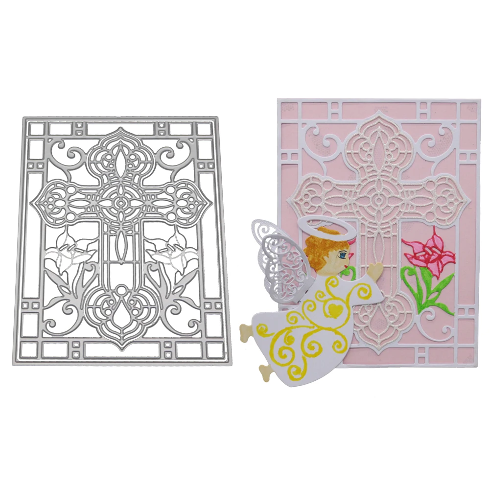

Background Cross Frame Metal Cutting Dies Stencils for DIY Scrapbooking DIY CRAFT Paper Cards Photo Album Decorative Embossing