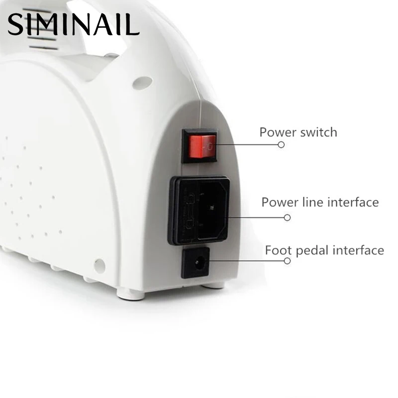 SIMINAIL профессиональный электрический аппарат для маникюра, маникюрный набор, 35000 об/мин, 65 Вт, штепсельная вилка стандарта США, 35000 об/мин, черный, розовый, красный, высокая скорость