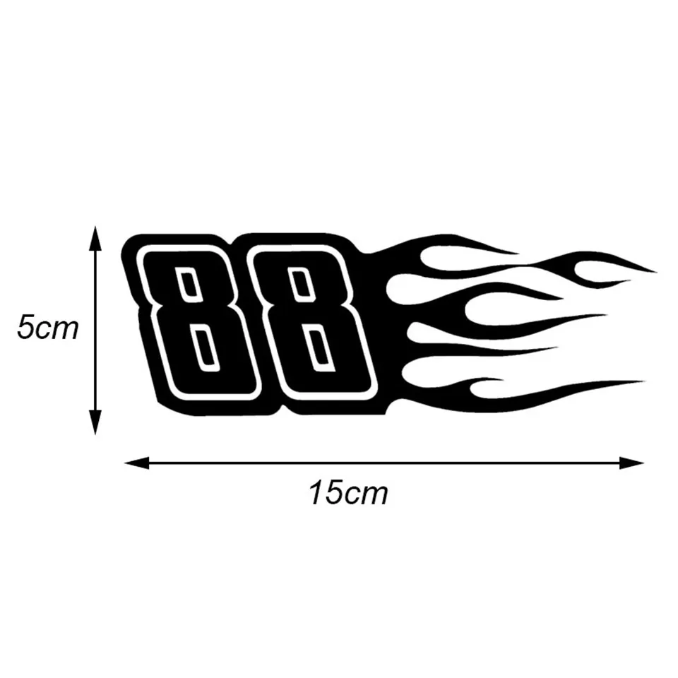 15X5CM 88 Vinyl Decal BlackSilver Motorcycle Car Sticker Originality Car-styling BlackSilverLaser (3)