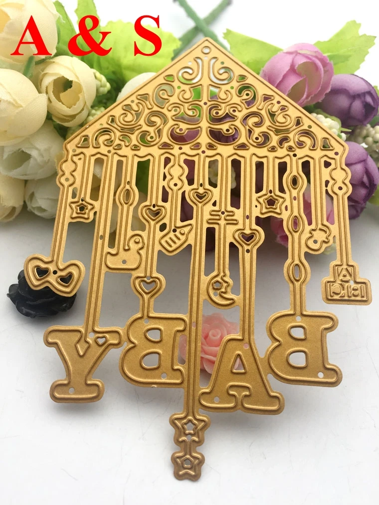 Q69 Metal cutting dies baby bed aeolian bells Scrapbook card paper craft home decoration embossing stencil cutter
