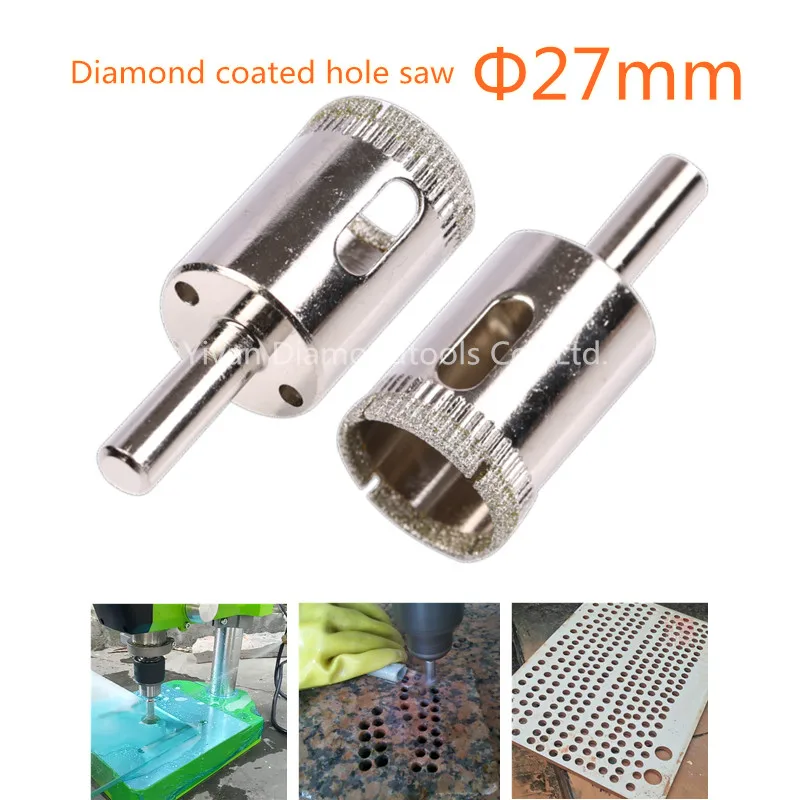 5pcs/lot 27mm diamond hole saw drill bit for glass marble ceramic