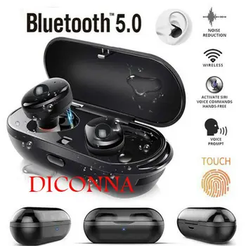 

True Wireless Mini Earbuds Bluetooth 5.0 IPX7 Waterproof Wireless Earphones Touch Handsfree Headset Noise Canceling Headphones