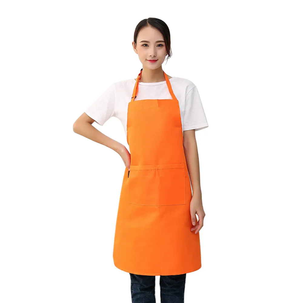 1 шт. фартук нагрудник кожаный ремешок Кухонный Фартук женский Дом для приготовления пищи Ресторан фартук для официанток логотип на заказ горячая Распродажа M3 - Цвет: orange
