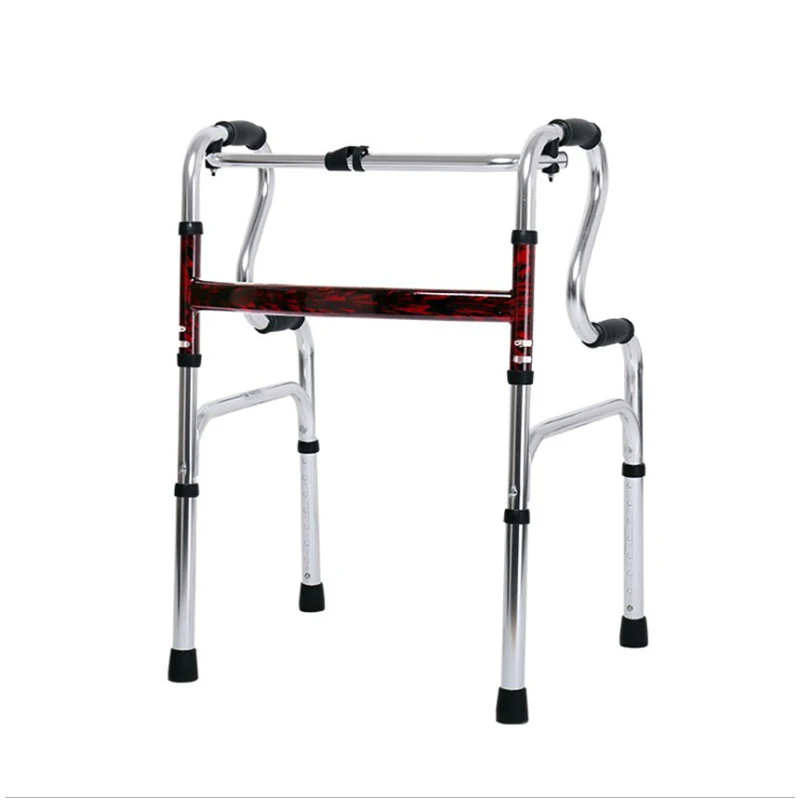 One click folding folding walking aids elderly walkerCrutch AliExpress