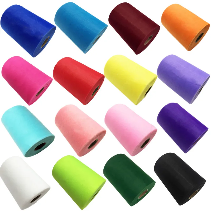 Tulle Roll 15cm 100Yards Fabric Spool DIY Tutu Skirt Party Birthday Gift Wrap Wedding Baby Shower Table Decor Favors | Дом и сад