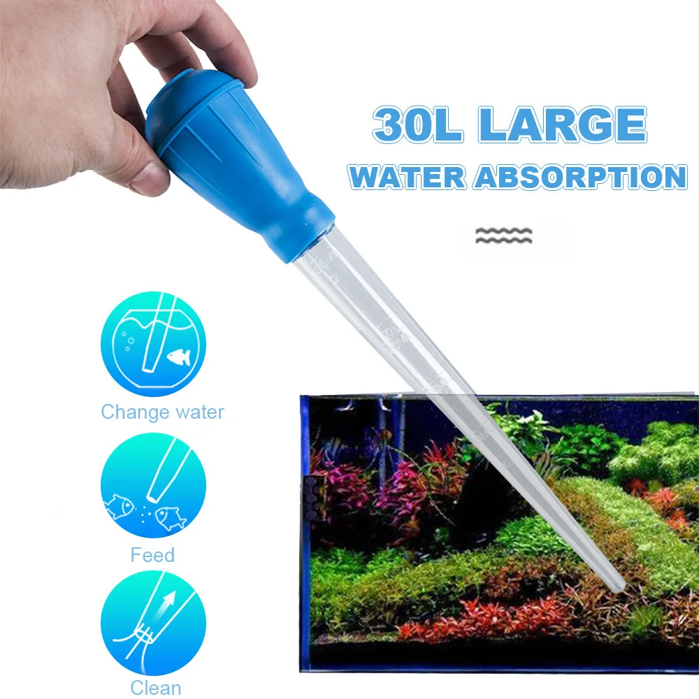 

3PCS Mini Aquarium Water Transfer Cleaner Aquarium Water Changer Feeder Waste Remover Changer Tool for Aquarium Fish Tank