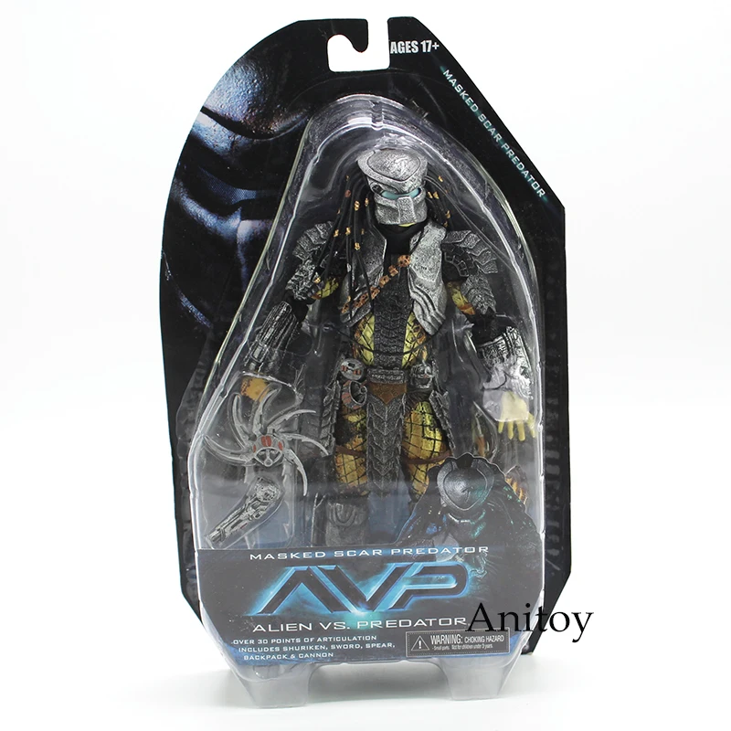 

NECA Alien vs. Predator Masked Scar Predator and Scar Predator PVC Action Figure Collectible Model Toy 21cm