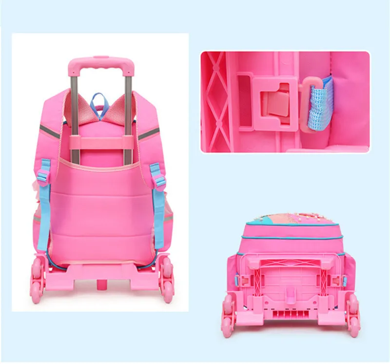 Детский Школьный рюкзак на колесиках, школьная сумка на колесиках для девочек, детский школьный рюкзак на колесиках, школьные рюкзаки, сумки