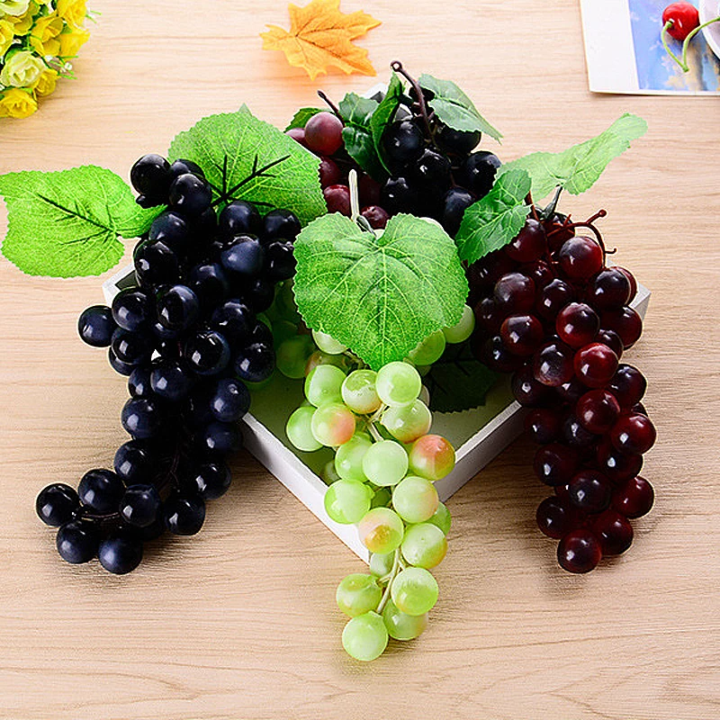 Artificial Plastic Grape Real Feel High Imitation Fruit Food