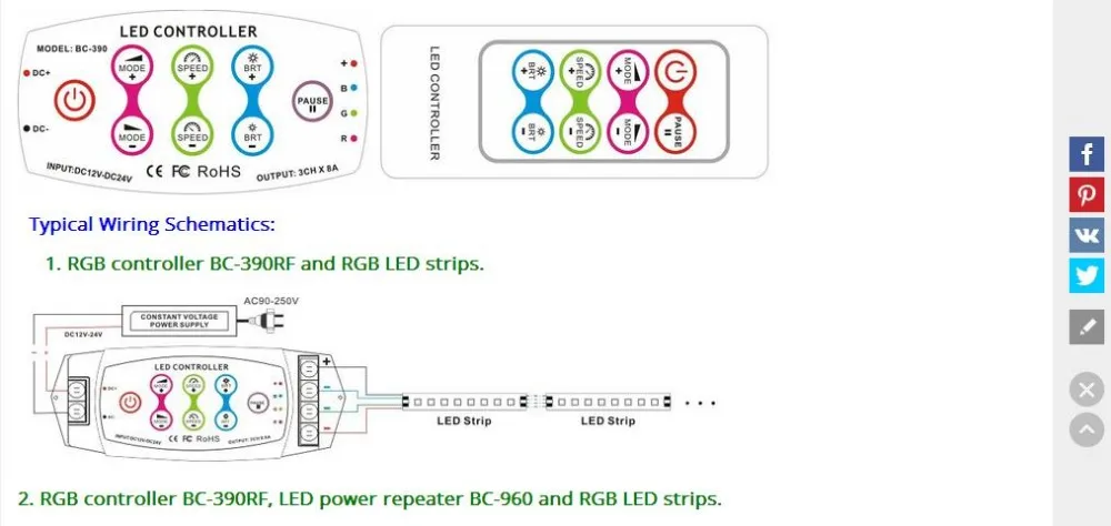 Светодиодный RGB контроллер 12-24 V светодиодный сенсорный RGB Контроллер панели с RF удаленный rgb-контроллер