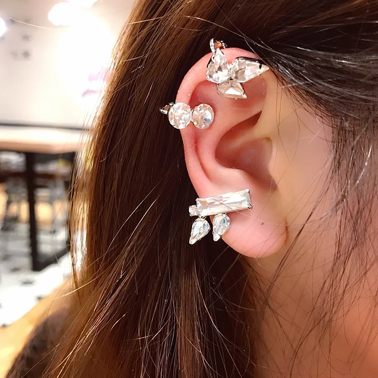 Korean Version Crystal 3 Pieces Ear Clip Earring for Women Ear New