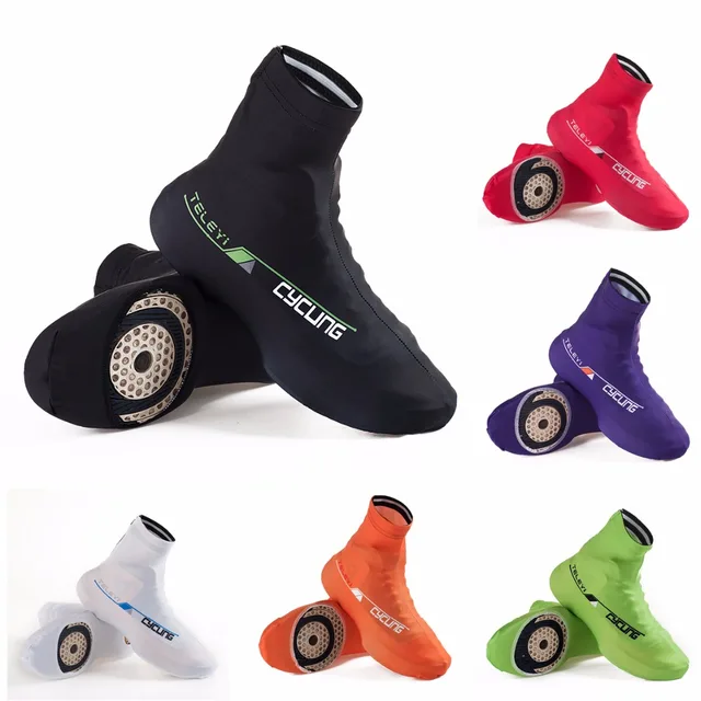 US $3.86 TELEYI Cycling Shoe Sleeves Men women Team Bike Sports Shoe Covers Outdoor Bicycle Protective Zippe