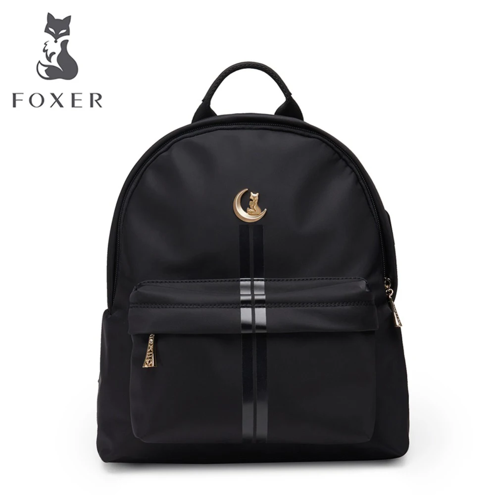 

FOXER Women Oxford Backpack School Bags for Teenage Girls Practical Functional Female Travel Bags Fashion Backpack