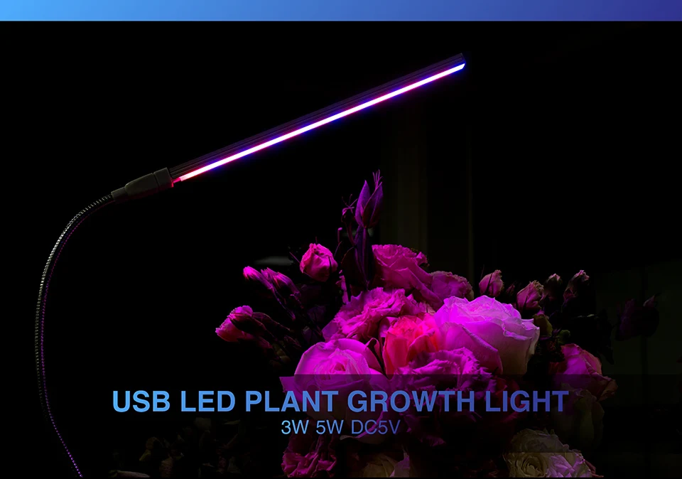 USB СВЕТОДИОДНЫЙ светильник для выращивания всего спектра 3 Вт/14 светодиодный s 5 Вт/27 Светодиодный s гибкий Fitolamp DC5V Фито легкая настольная лампа IR UV для выращивания растений