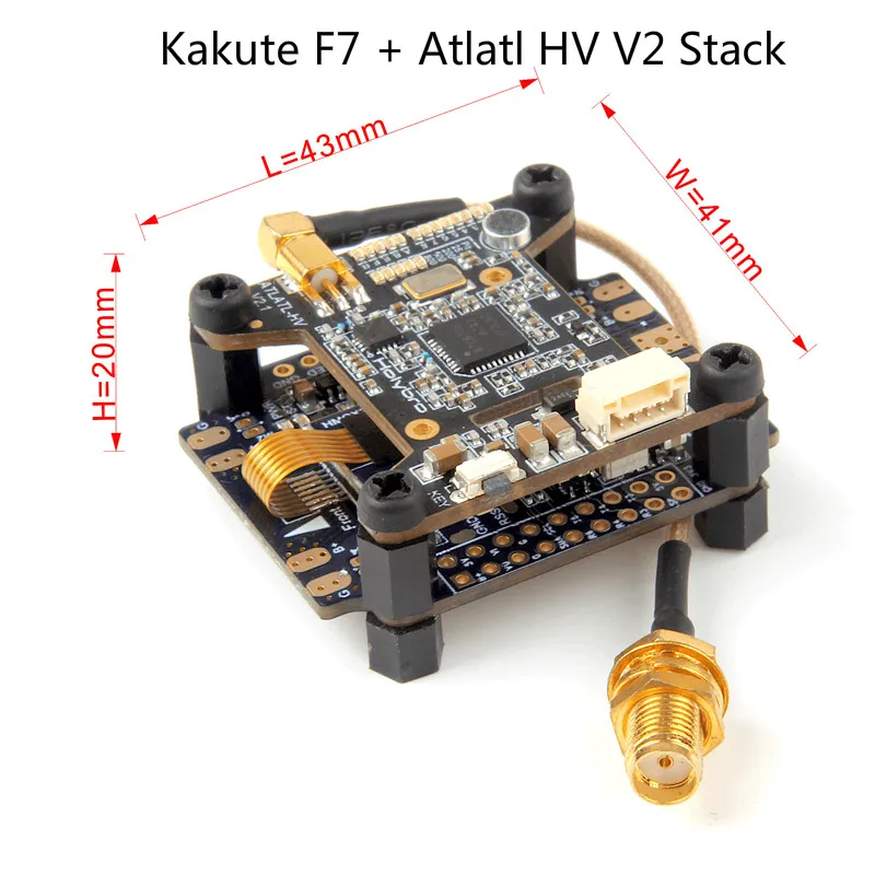 Контроллер полета Holybro Kakute F7 + Atlalt HV V2 видеопередатчик 5 8G 40CH с Tekko32 35A 4 в 1 ESC для