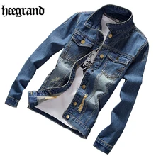 HEE GRAND New Frühjahr Männlichen Denim Jacke Herrenmode Casual Jacken Jeans Mode Jacken Plus Größe S-5XL MWJ2230