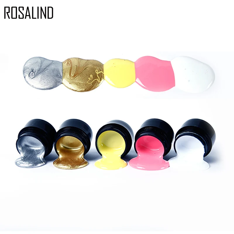 ROSALIND Гель-лак 5 мл чистые цвета УФ-лак для ногтей Гель-лак для маникюра DIY французский лак для ногтей