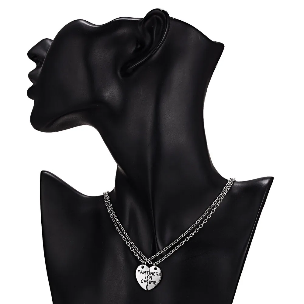 Rinhoo 1 пара Forever Подвеска для лучших друзей ожерелье Модное в форме сердца комбинированное ожерелье дружбы подарок для партнера