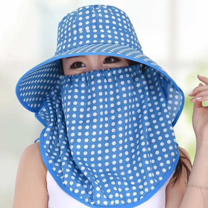 Солнцезащитная Женская шляпа складная двухсторонняя маска хлопковая дышащая с