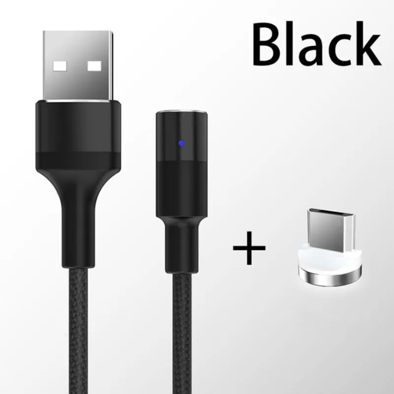 JUSFYU 3A Магнитный кабель для быстрой зарядки Micro usb type C зарядное устройство для iPhone XS X XR 8 7 samsung S10 S9 магнит Android телефонный кабель - Тип штекера: 1 Cable 1 Plug Black