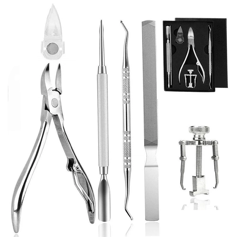 

Ingrown Toenail Tools Kit Professional Premium Stainless Steel Pedicure Tools Surgery Grade Toe Nail File Corrector Clipper Lift