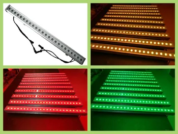 

8pcs/lot, 24x10W RGBW 4in1 or 24x12w RGBWA 5in1 LED Wall Washer Light DMX Led Bar Home Party Lighting Led Wash