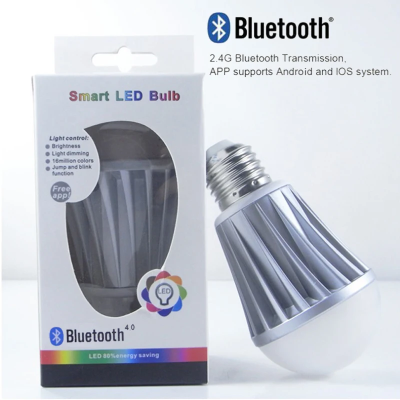 Bluetooth Smart LED Light Bulb Smartphone Controlled Sunrise Wake Up