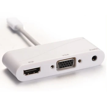 

USB3.1 Type C to HDMI VGA with HUB TYPE-C wire transfer line Macbook dedicated adapter