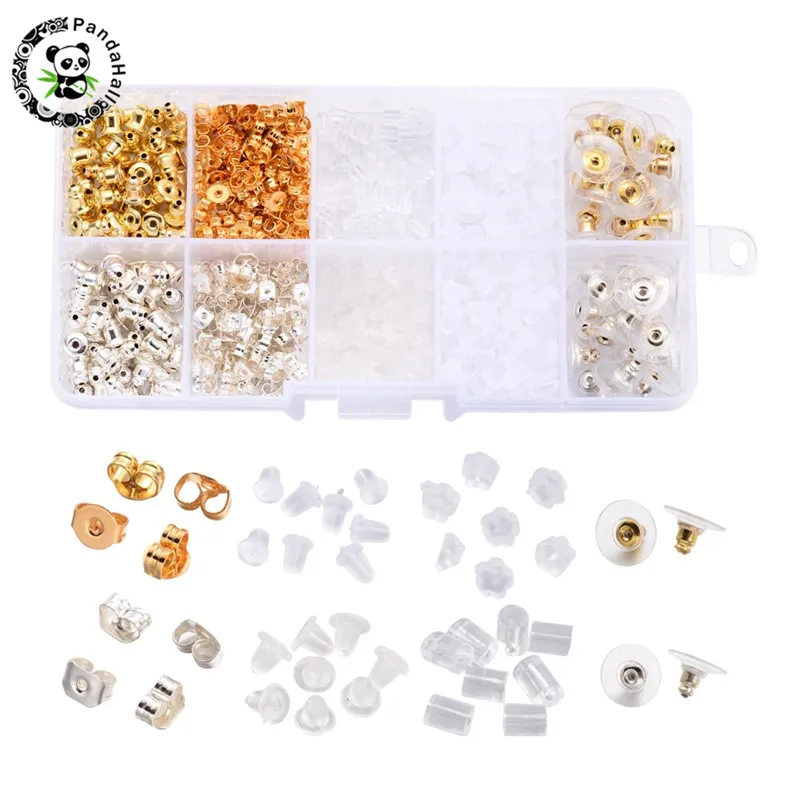 Download 740pcs/box Mixed Color Jewelry Findings Sets Ear Nuts Sets 3~5x2.5~6mm Hole: 0.3~1mm-in Jewelry ...