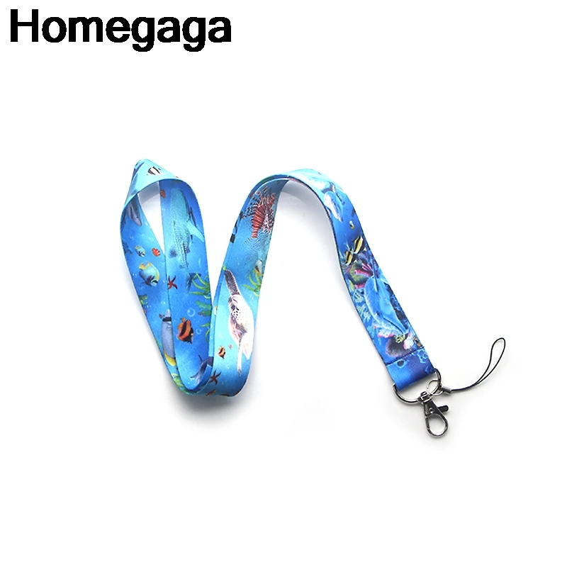 Homegaga Seaworld аксессуары для ключей для безопасности, защиты для мобильного телефона, USB держатель удостоверения личности, ключи, ремешок, бирки, шейный ремешок D2130