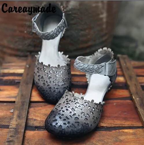New 2016 original Head layer cowhide pure handmade Weave sandals,the retro art mori girl shoes,Women's casual shoes Flats shoes New 2016 original Head layer cowhide pure handmade Weave sandals,the retro art mori girl shoes,Women's casual shoes Flats shoes