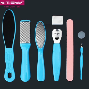 

KIMISKY 1Pack(8pcs) Foot File Professional Foot Skin Care kit Foot Exfoliating Pedicure Tools Foot Care Tool Pedicure KY929