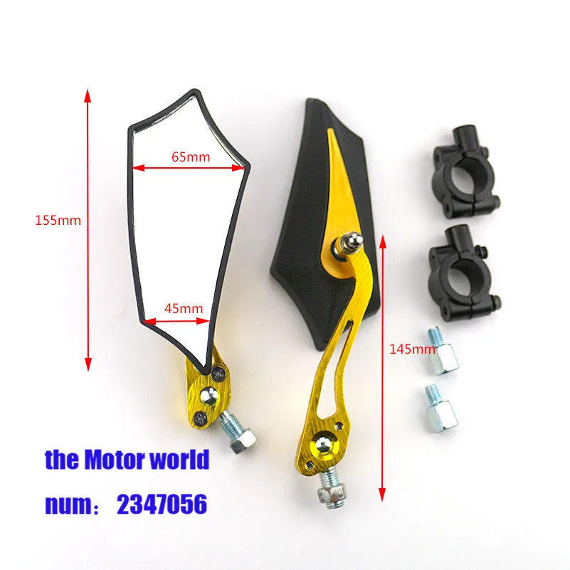 Good quality 7/8" Handlebar End Mirrors CNC Motorcycle Rearview Side Mirror Cafe Racer Clubman Sportster | Автомобили и
